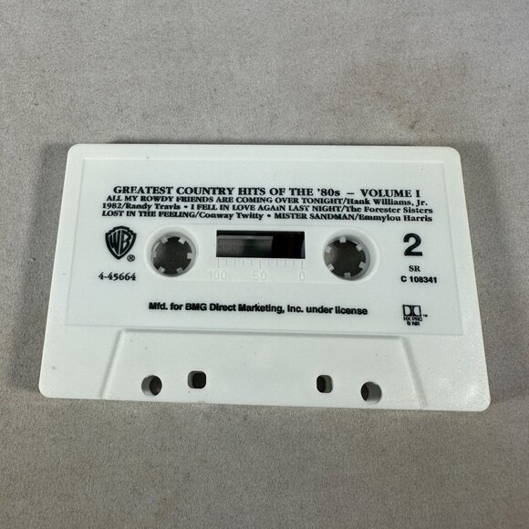 Greatest Country Hits Of The 80s Volume I Cassette Tape 1982 Warner BMG Music - Picture 3 of 4